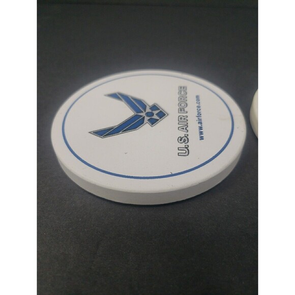 Coasters U.S. Air Force Logo Hot Cold Drinks Blue White Set of Two Foam Back - Picture 16 of 16